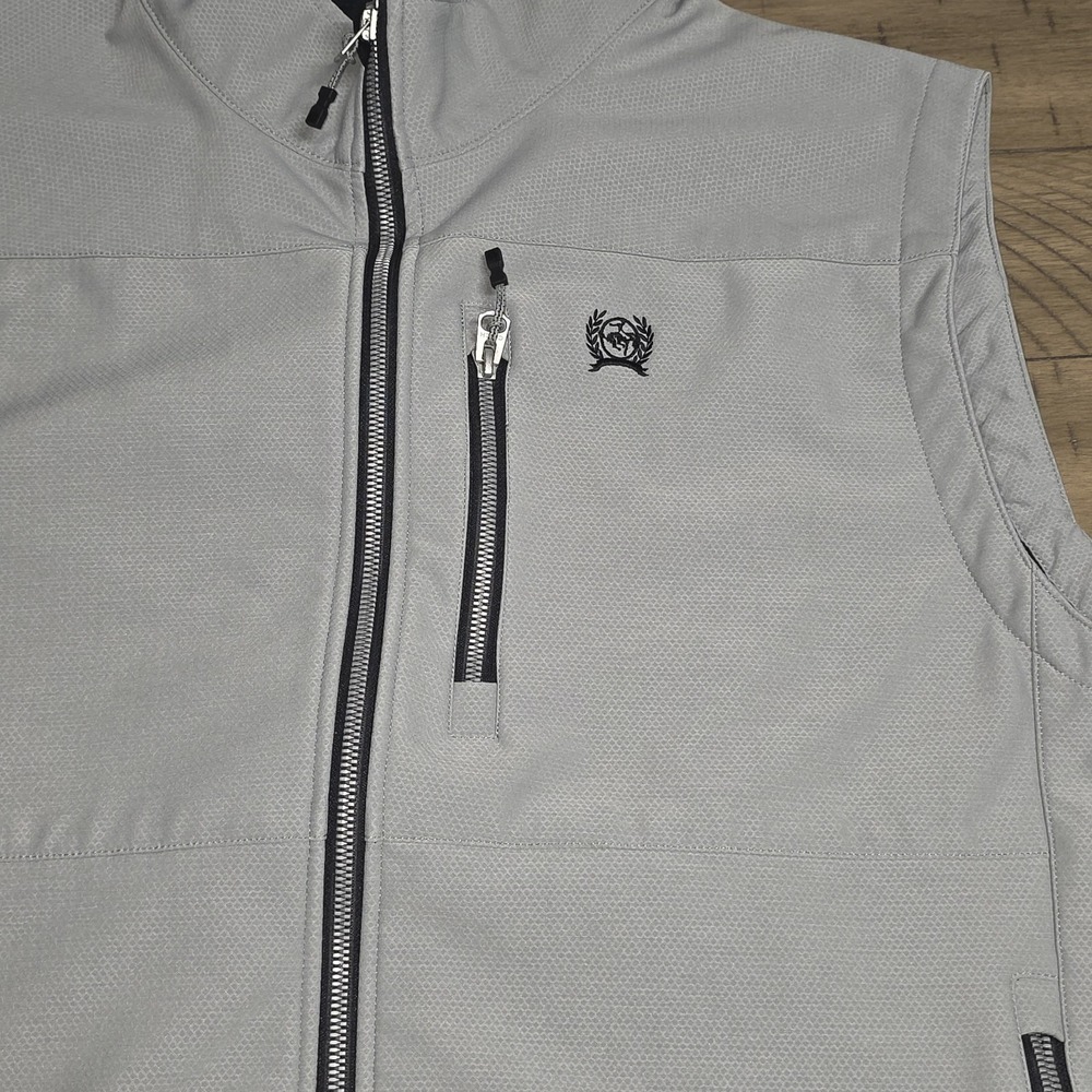 Cinch Men's Bonded Softshell Performance Vest Gre… - image 2